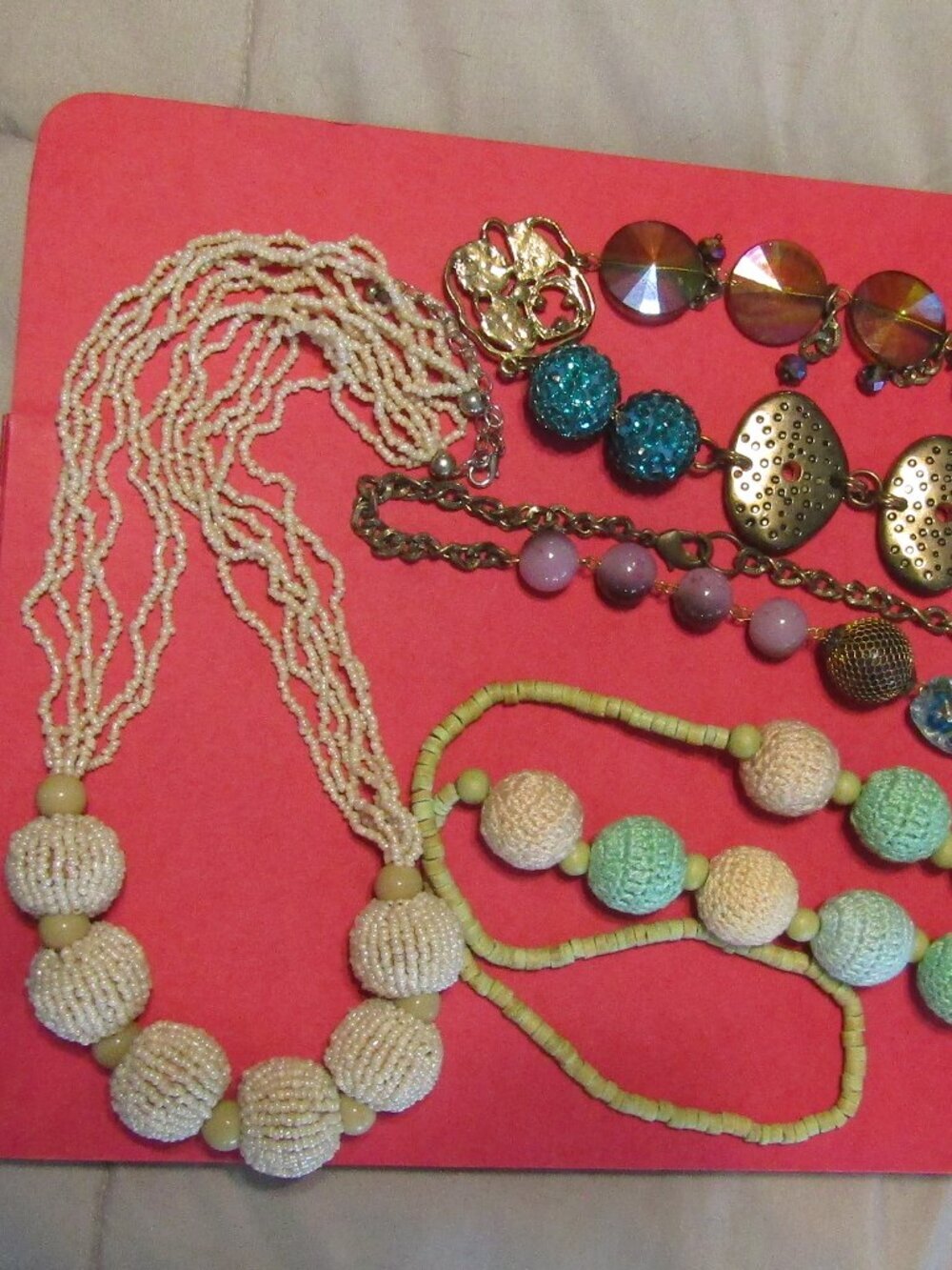 Chunkiest CHUNK STATEMENT NECKLACES, Lot of 6